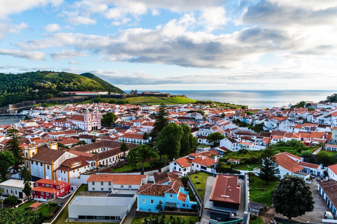 Angra do Heroísmo + Monte Brasil + tura zalaska sunca